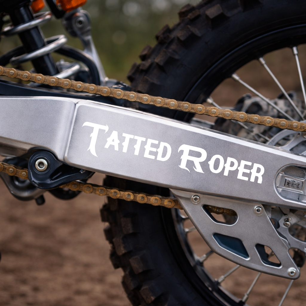 Tatted Roper Dirt Bike Swing Arm Decal