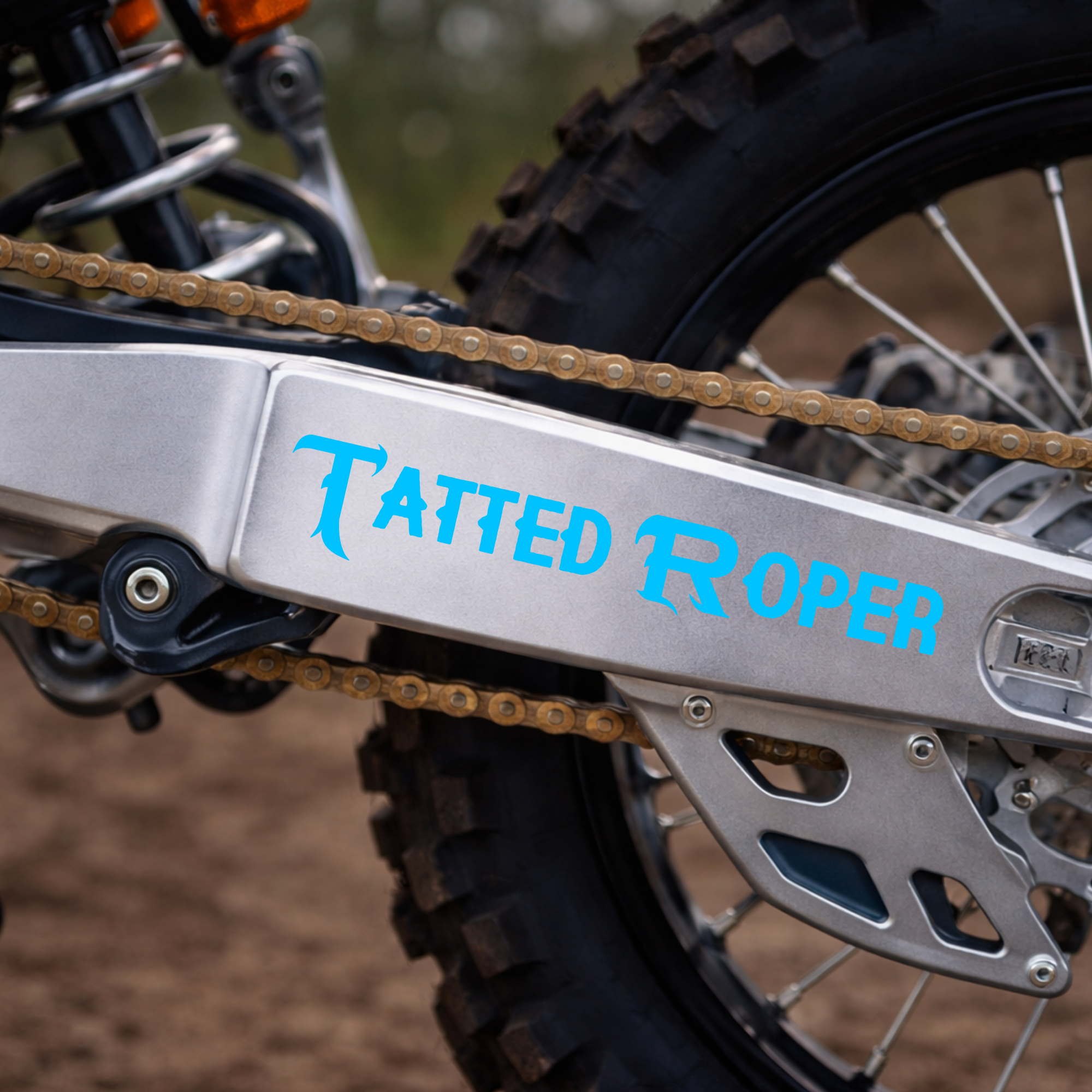Tatted Roper Dirt Bike Swing Arm Decal