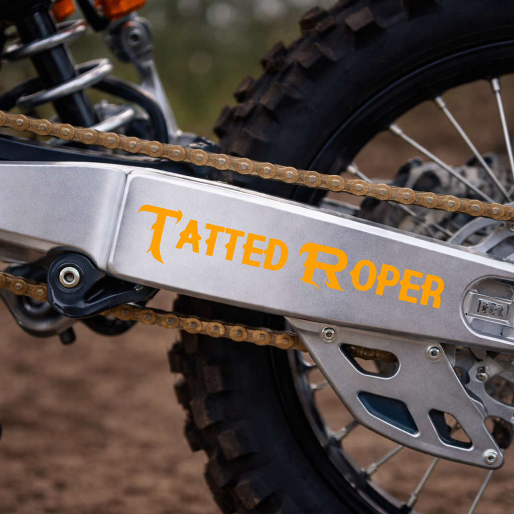 Tatted Roper Dirt Bike Swing Arm Decal