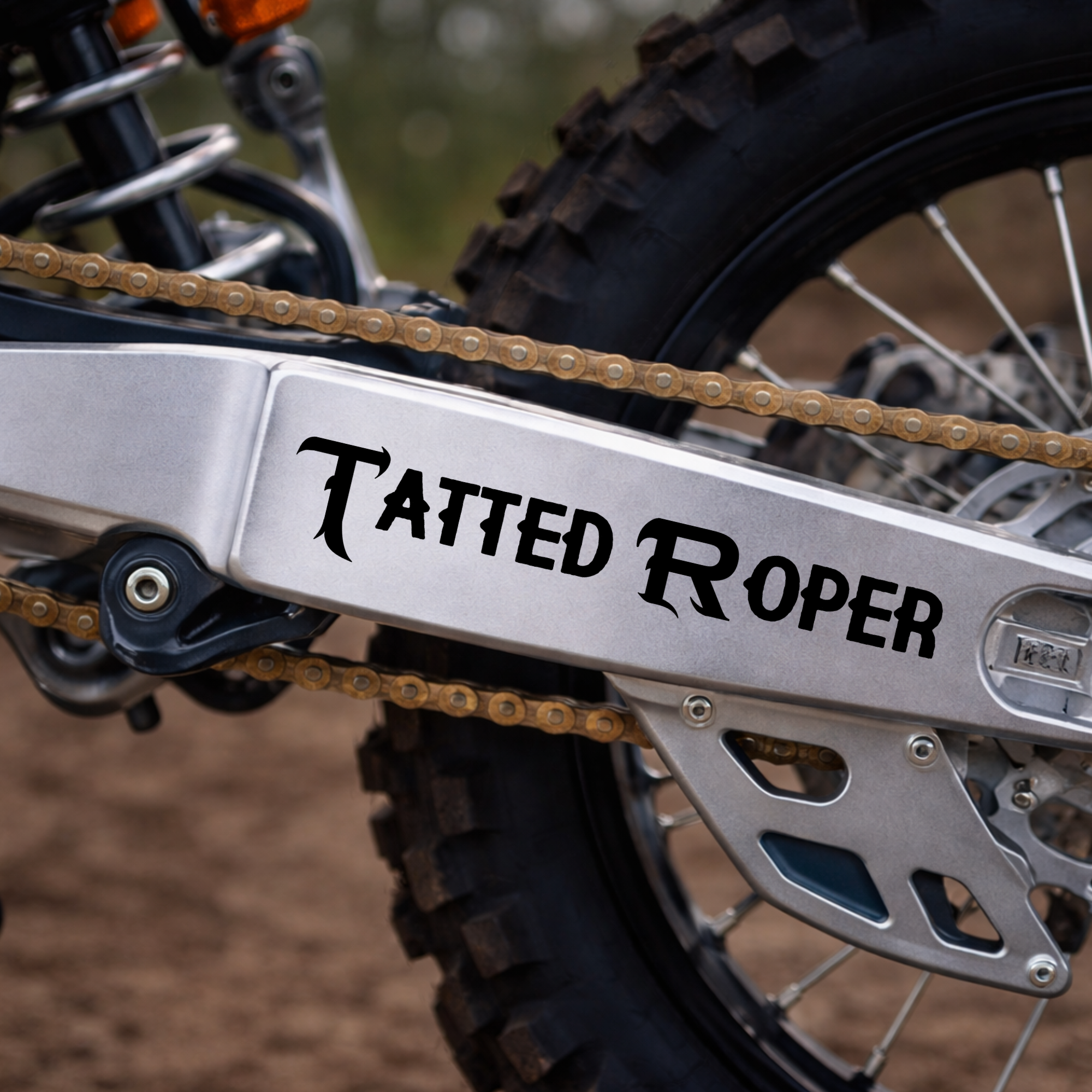 Tatted Roper Dirt Bike Swing Arm Decal